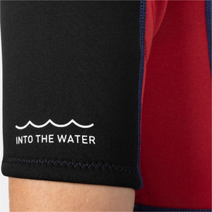 2024 Gul Mens Response 3/2mm Back Zip Shorty Wetsuit RE3319-C1 - Navy / Red